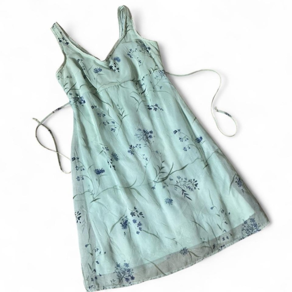A-List by Wrapper Fairycore Coquette Floral Empire‎ Waist Lace Dress Size 9/10